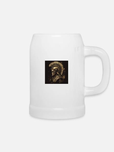 Krieger - Bierkrug - Weiß