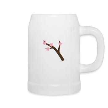 Sakura Branch - Beer Mug - white - Right