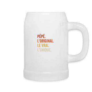 Opa Das Original Das Echte Das Einzigartige Geschenk - Bierkrug - Weiß - Rechts
