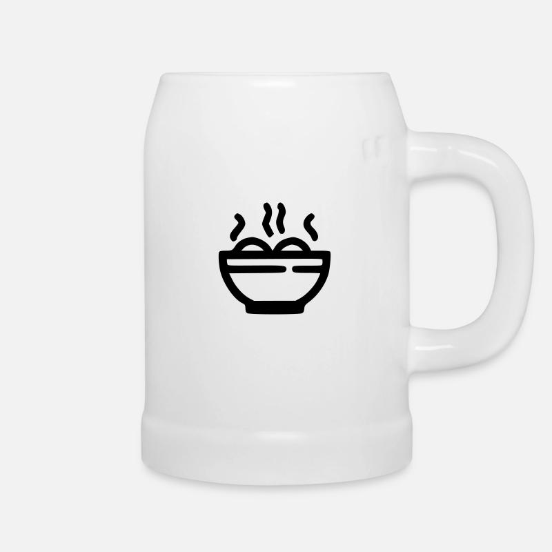 Ramen soup - Beer Mug - white