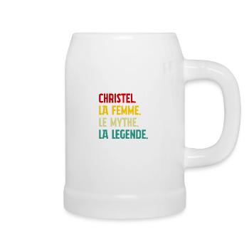 Christel the Woman the Myth the Legend Gift - Beer Mug - white - Right