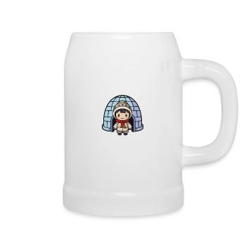 Igloo Eskimo Girl - Beer Mug - white - Right