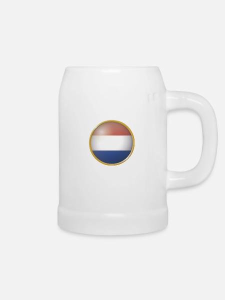 Niederlande Emblem - Bierkrug - Weiß