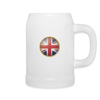 Großbritannien Emblem - Bierkrug - Weiß - Rechts
