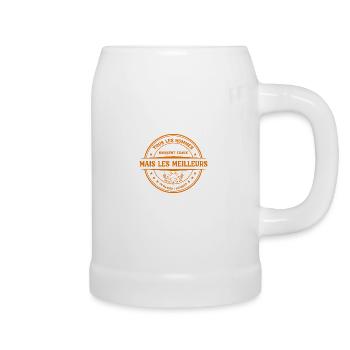 Männer werden gleichberechtigt geboren, werden besser Biker - Bierkrug - Weiß - Rechts