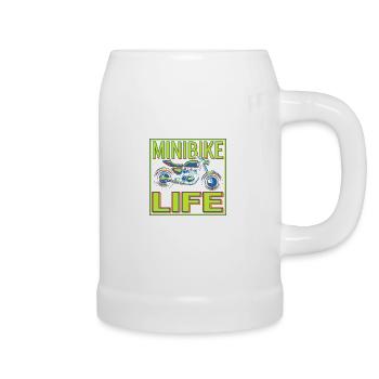 Life on two small wheels - Beer Mug - white - Right