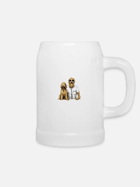 Goldendoodle Fusion - Bierkrug - Weiß