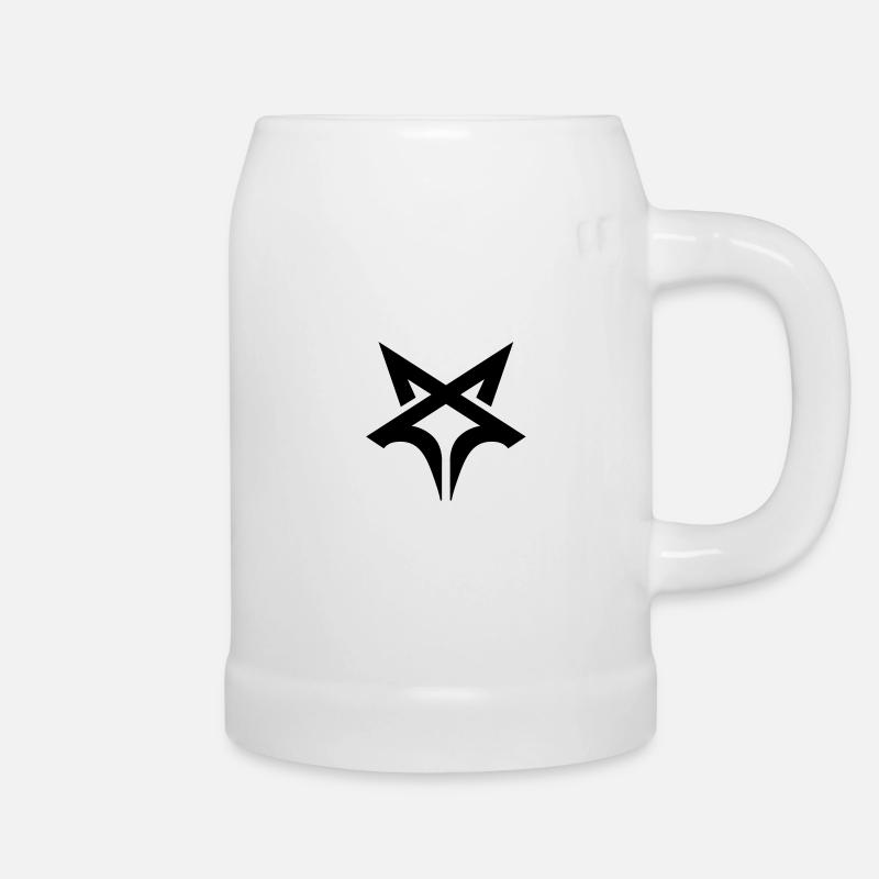 Chechen Wolf Logo - Beer Mug - white