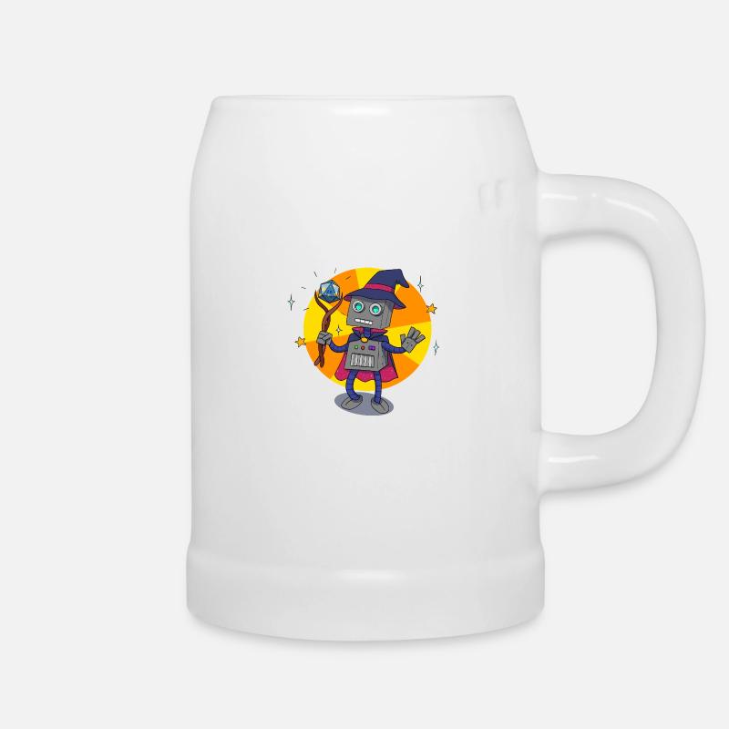 Robowizard - Chope en céramique - blanc
