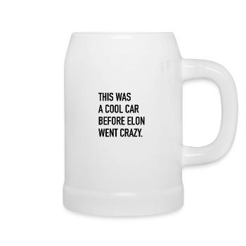 This was a cool car before Elon went crazy - Beer Mug - white - Right