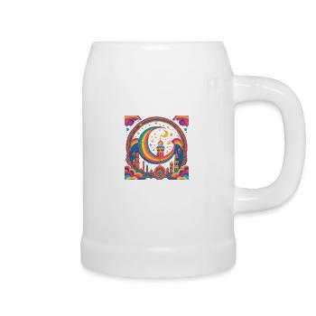 Ramadan Gift Eid Mubarak Islam Allah Muslim - Beer Mug - white - Right