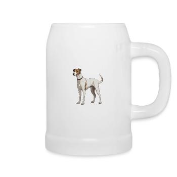 Greyhound Hund - Bierkrug - Weiß - Rechts