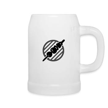Kebab Grilling - Beer Mug - white - Right