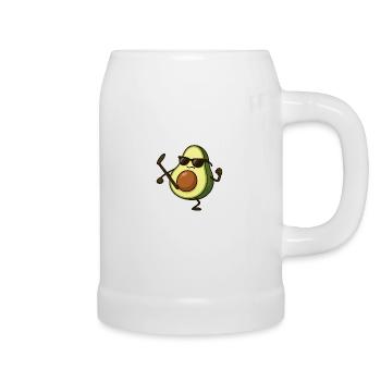 avocado karate - Bierkrug - Weiß - Rechts