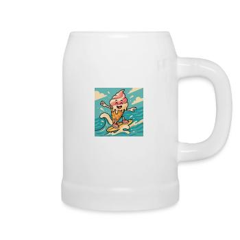 Surfer – Sommerspaß & Frische - Bierkrug - Weiß - Rechts