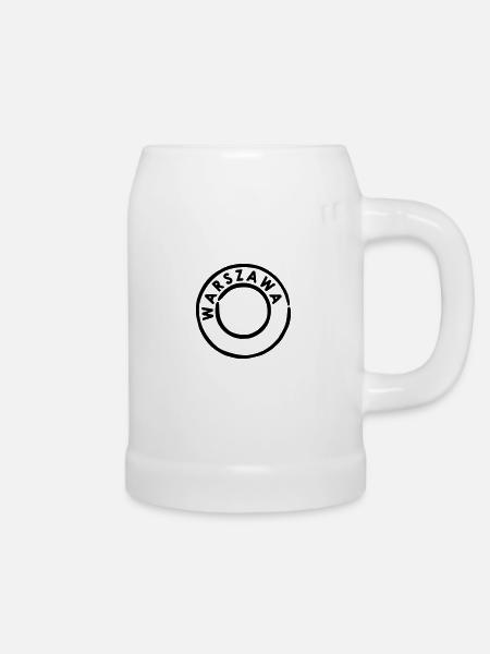 Warschau Poststempel - Bierkrug - Weiß