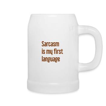 Sarkasmus-Profi - Bierkrug - Weiß - Rechts