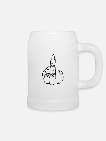 Stinkefinger - Bierkrug - Weiß