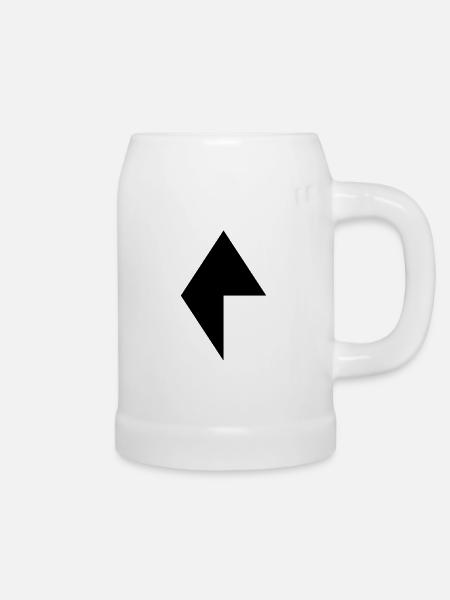 Raute 4 - Bierkrug - Weiß