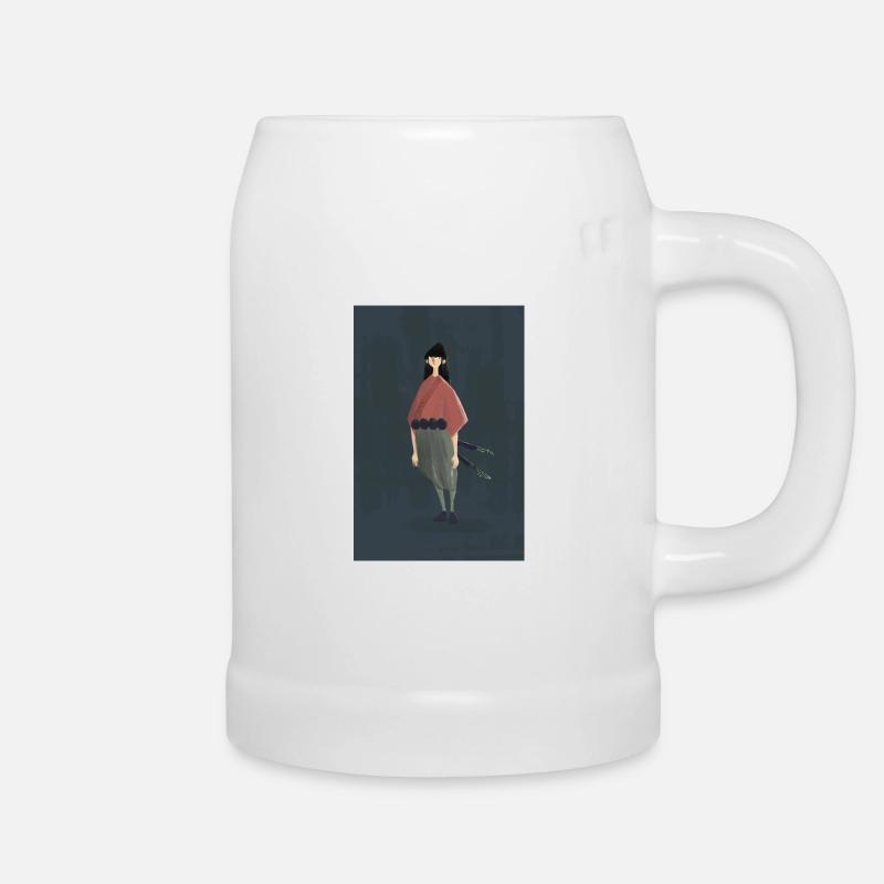 Samurai Mädchen - Bierkrug - Weiß