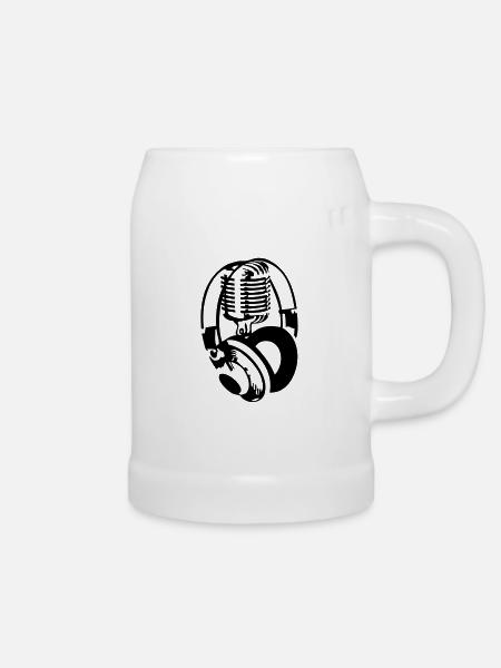 microphone - Bierkrug - Weiß