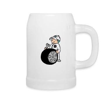 Pit Crew - Beer Mug - white - Right