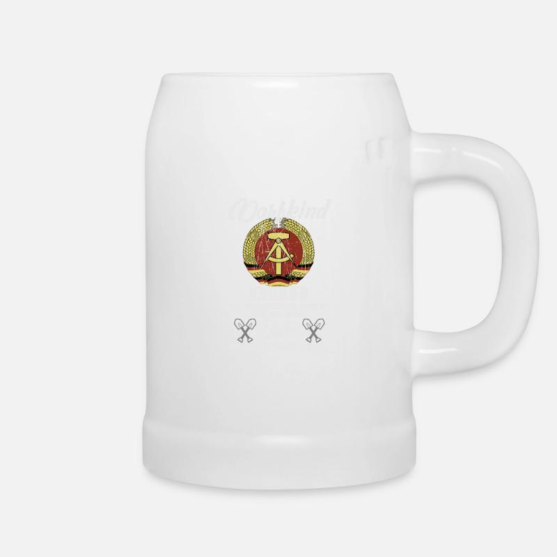 DDR Dorfkind - LEG DICH NIEMALS MIT EINEN AN... - Bierkrug - Weiß