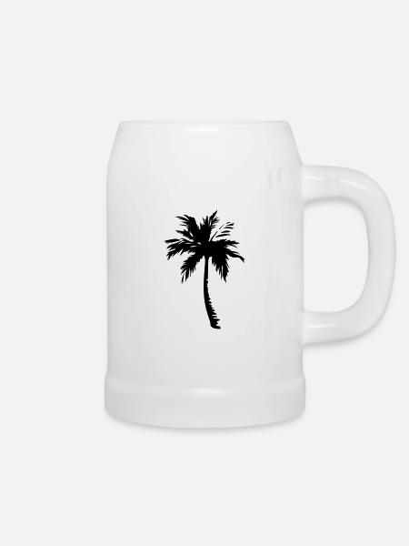 palm tree - Bierkrug - Weiß