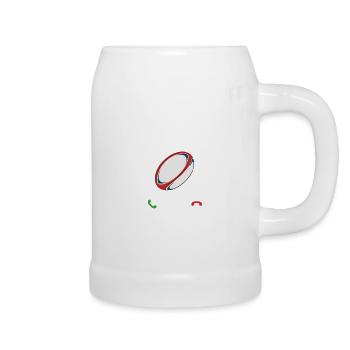 Le Rugby M'appelle Il Faut Que J'y Aille - Chope en céramique - blanc - Droite