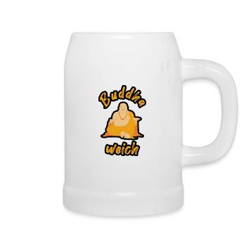 Buddha weich - Bierkrug - Weiß - Rechts