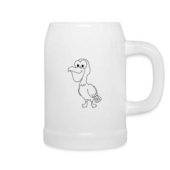 Pelikan Comic Animal - Chope en céramique - blanc - Droite