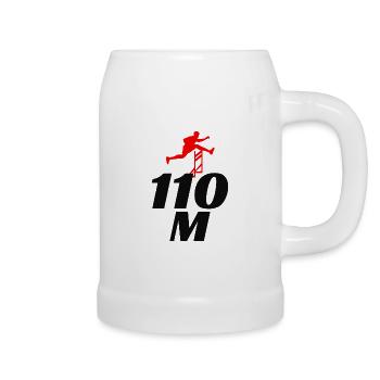 Hürden Hürdenlauf Hürdenläufer Läufer Athleten - Bierkrug - Weiß - Rechts