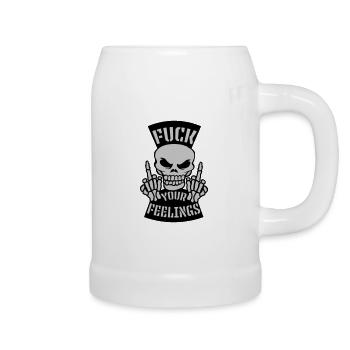 fuck your feelings citation - Chope en céramique - blanc - Droite