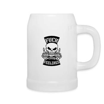 Citation fuck your feelings - Chope en céramique - blanc - Droite