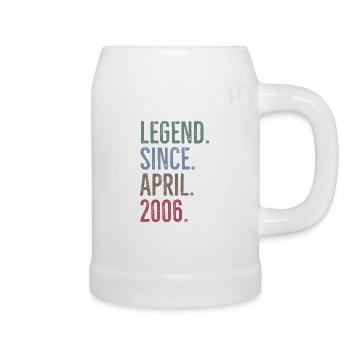 Legend Since April 2006 - Beer Mug - white - Right