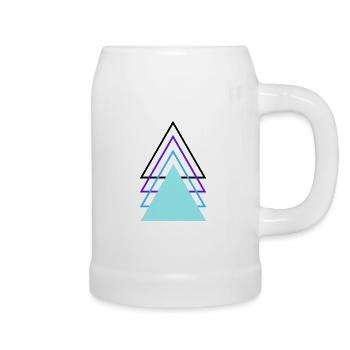 Triangles - Beer Mug - white - Right