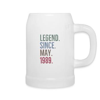 Legende seit Mai 1989 - Bierkrug - Weiß - Rechts