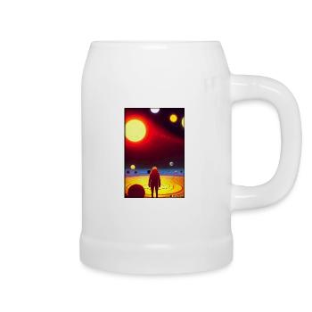 Galaxy Cosmos Universe Solar System Astronaut - Beer Mug - white - Right