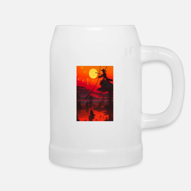 Samurai 1 - Beer Mug - white