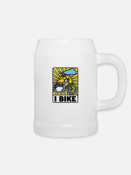I Bike - Bierkrug - Weiß