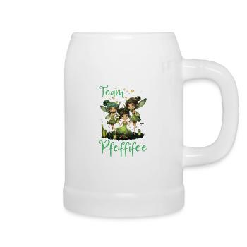 Team Pfeffifee Pfefferminz Likör Saufen JGA - Bierkrug - Weiß - Rechts