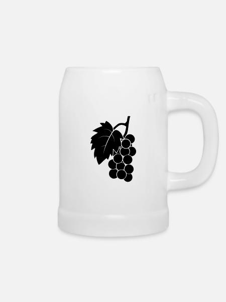 Weintraube - Bierkrug - Weiß