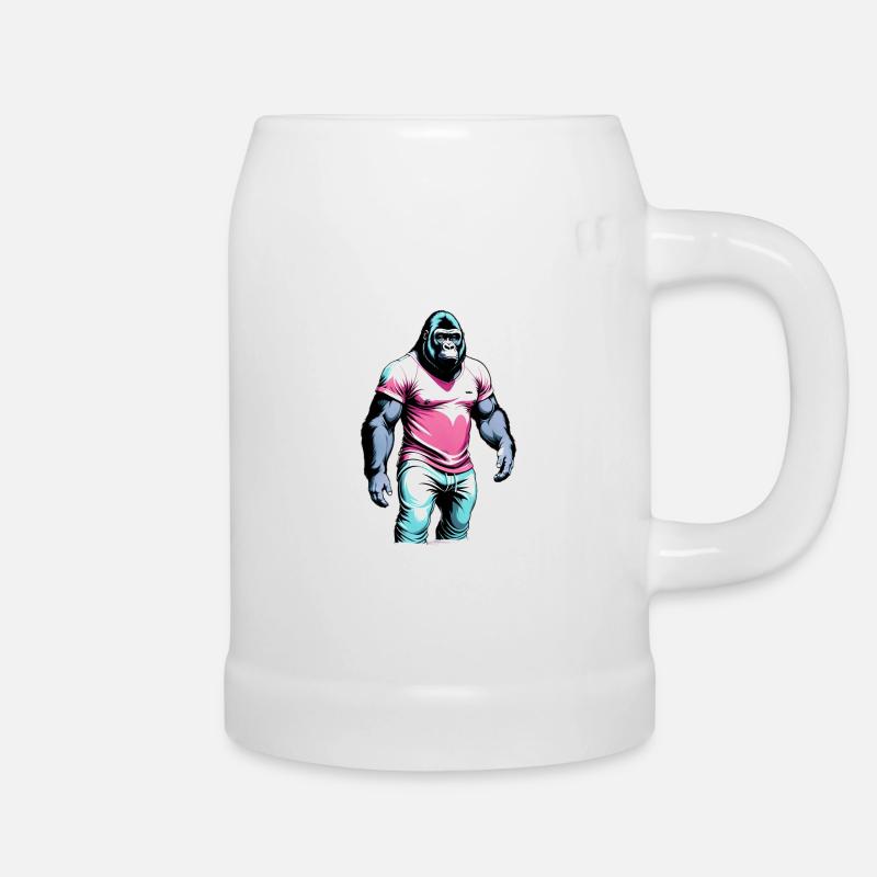 Cool Gorilla - Beer Mug - white
