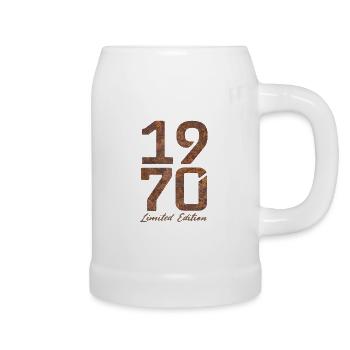 "Vintage 1970: Limited Edition in Rust Look" - Beer Mug - white - Right
