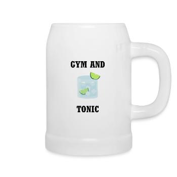 Gym et Tonique - Chope en céramique - blanc - Droite