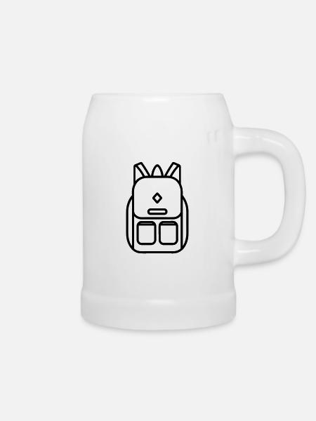 Rucksack - Bierkrug - Weiß