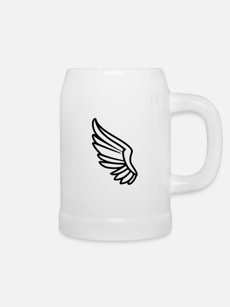 Engelsflügel - Bierkrug - Weiß