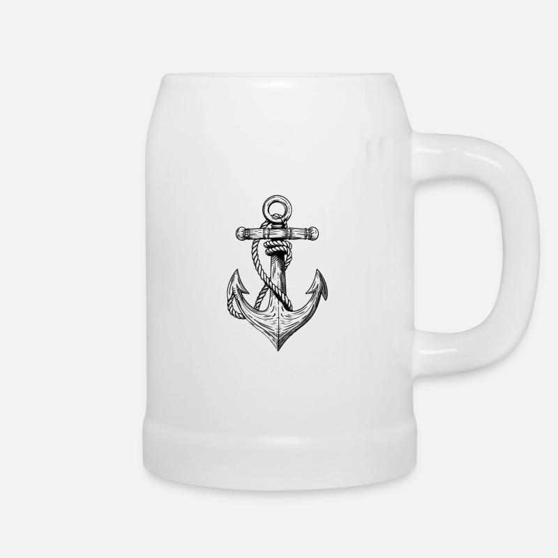 Anchor - Beer Mug - white