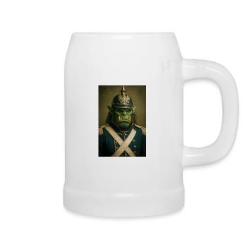 Seigneur de guerre orc en tenue de cérémonie - Chope en céramique - blanc - Droite