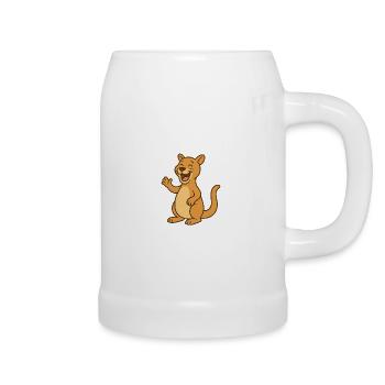 Wildkatze die lacht - Bierkrug - Weiß - Rechts